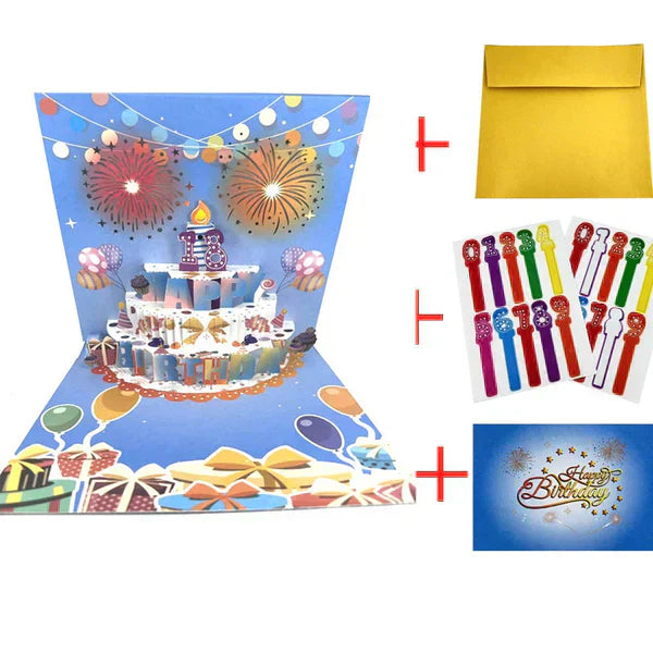🔥LSAT DAY SALE 70% OFF!!🎉3D Pop Up Musical Birthday Card with Lights & Song🎵🎂