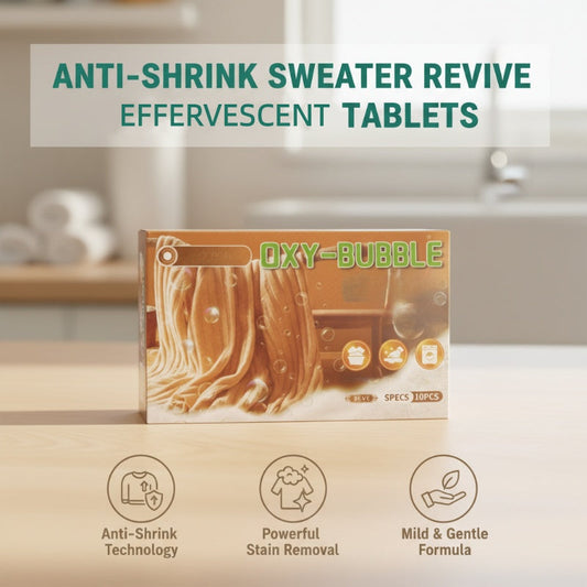 🧶 BUY 2 GET 1 FREE! ⚗️ Sweater Revive Tablets – Anti-Shrink, Restores Softness & Safe for Colors 🧺