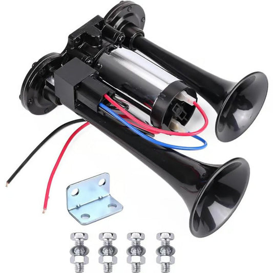 🚨50% OFF! Train Air Horn 120dB – Fits Trucks, Cars & Boats | 12V/24V, Waterproof & Tool-Free Install 🚛🔊
