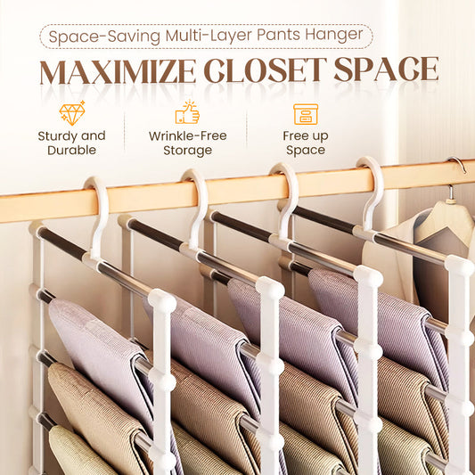 Space-Saving Multi-Layer Pants Hanger