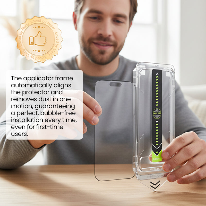 Dust-Removal Tempered Glass Screen Protector Kit