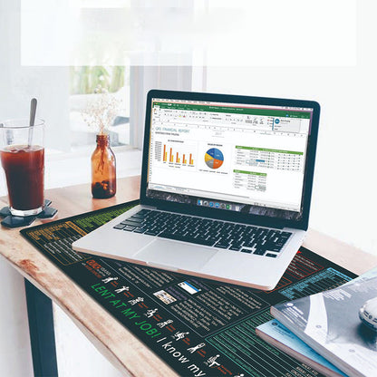 Non-slip, stain-resistant desk mat for the office