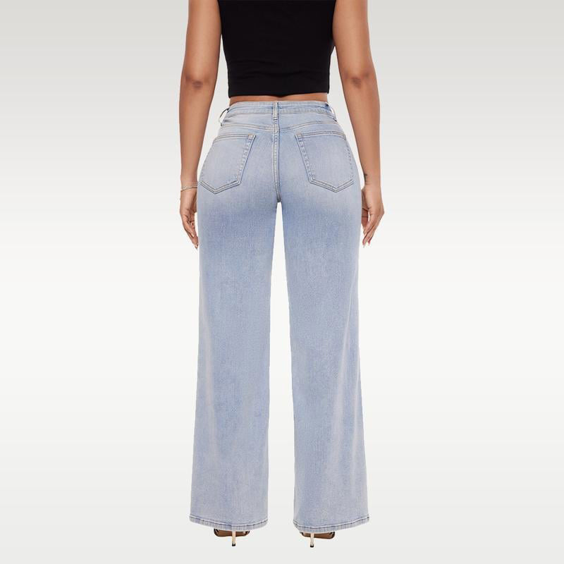 🔥LAST DAY SALE 50% OFF✨⚡ 50K+ SOLD! 🎁Mid-low Rise Baggy Jeans Stretchy Wide Leg for Women