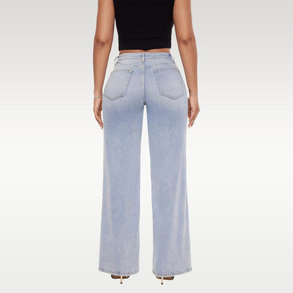 🔥LAST DAY SALE 50% OFF✨⚡ 50K+ SOLD! 🎁Mid-low Rise Baggy Jeans Stretchy Wide Leg for Women