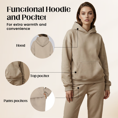 Women's Casual Oversized Hoodie and Pants Set