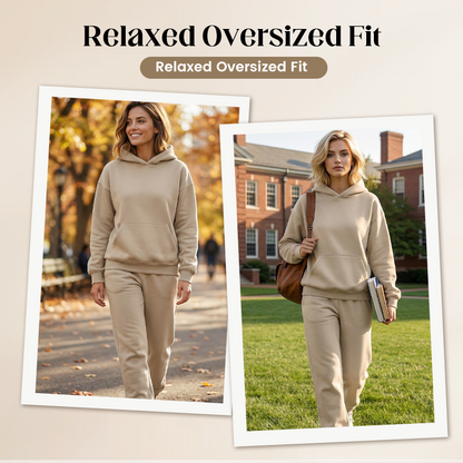 Women's Casual Oversized Hoodie and Pants Set