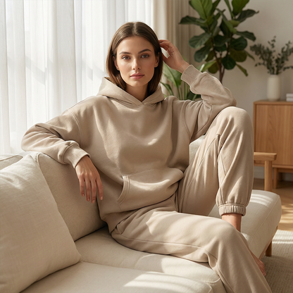 Women's Casual Oversized Hoodie and Pants Set