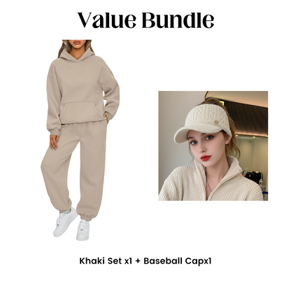 Women's Casual Oversized Hoodie and Pants Set