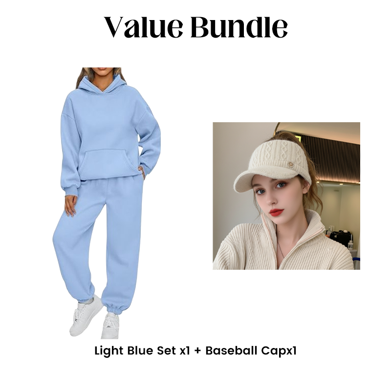 Women's Casual Oversized Hoodie and Pants Set