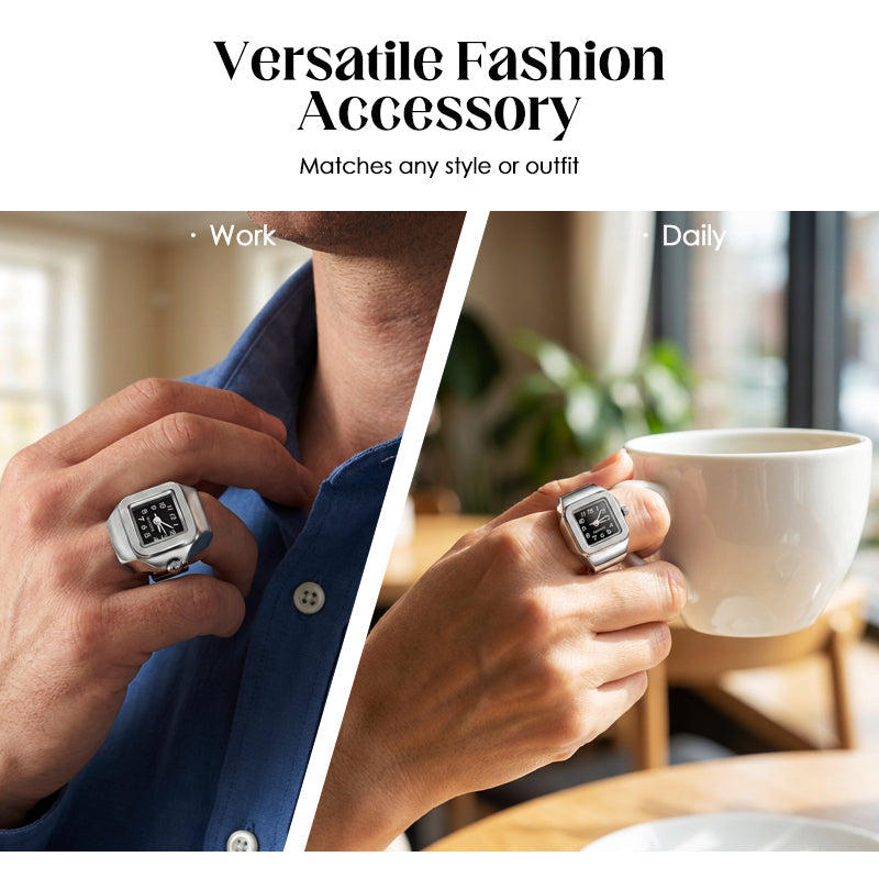 Alloy Finger Watch Ring