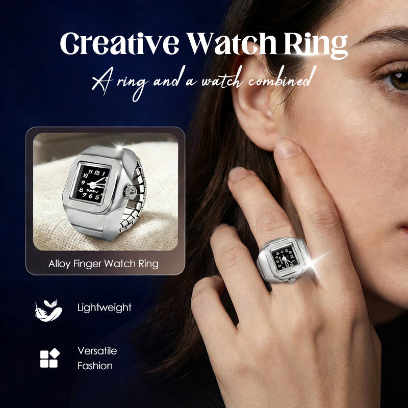 Alloy Finger Watch Ring