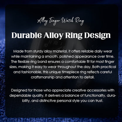 Alloy Finger Watch Ring