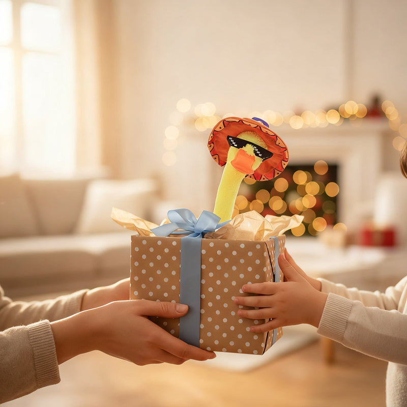 Paperella di peluche interattiva che parla e balla