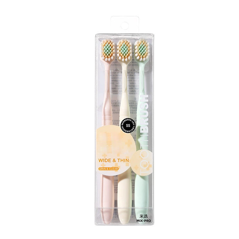 Soft Bristle Toothbrushes Three-Pack Set