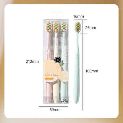 Soft Bristle Toothbrushes Three-Pack Set