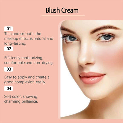 Natural Long-Lasting Shimmer Blush Cream