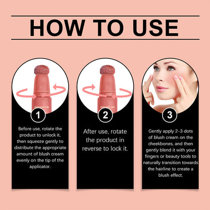 Natural Long-Lasting Shimmer Blush Cream