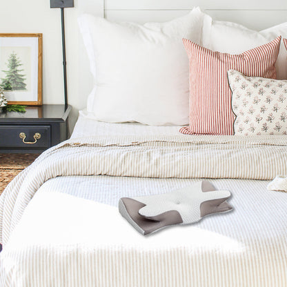 Practical Gifts - Cowhorn-shaped Breathable Memory Sponges Neck Care Pillow