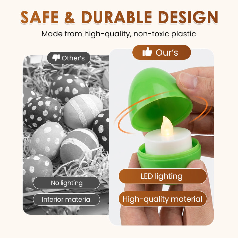 Light-Up Easter Eggs with LED Candles