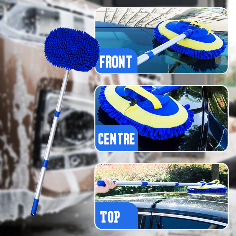 📢📢50 % Rabatt!! ⏰🚗 Robuster Autowaschmopp mit langem Griff | Teleskopierbar & Aluminium