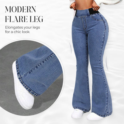 👖High-Waist Stretch Flare Jeans – Gentle tummy control, comfy stretch. Flattering flare leg. Perfect for daily wear. 🌸✨