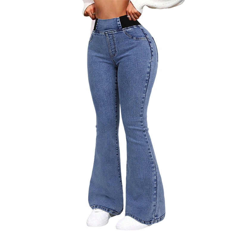 👖High-Waist Stretch Flare Jeans – Gentle tummy control, comfy stretch. Flattering flare leg. Perfect for daily wear. 🌸✨