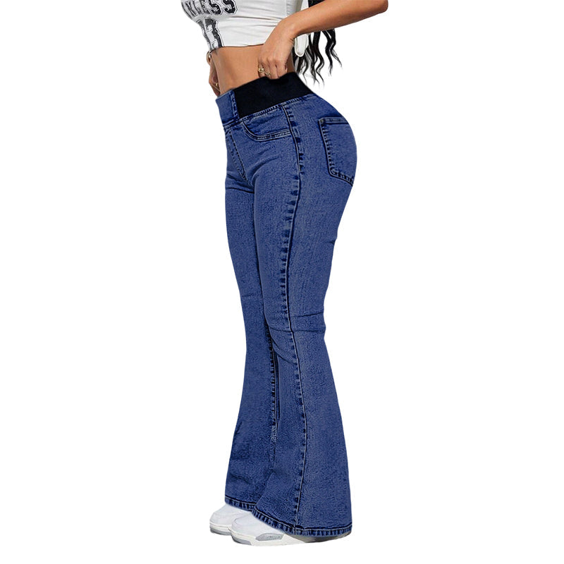 👖High-Waist Stretch Flare Jeans – Gentle tummy control, comfy stretch. Flattering flare leg. Perfect for daily wear. 🌸✨