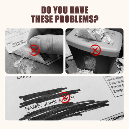 🤫📦 50% OFF! Stop shredding your mail like you're a rabbit in a cardboard factory! This privacy roller with 17mm-wide coverage makes all your sensitive information unreadable in a single stroke—refillable, compact, and faster than any shredder!