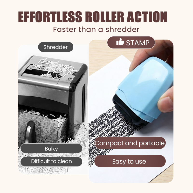 🤫📦 50% OFF! Stop shredding your mail like you're a rabbit in a cardboard factory! This privacy roller with 17mm-wide coverage makes all your sensitive information unreadable in a single stroke—refillable, compact, and faster than any shredder!