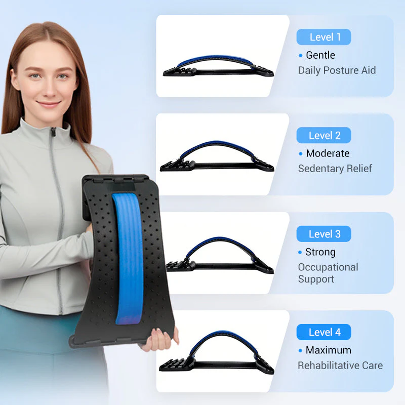 Magnetic Lumbar Stretcher – Acupressure Massage, Portable Design & Relieves Back Pain
