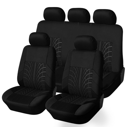 Car Seat Covers for 5 Seats Universal, Fabric Breathable Car Front & Rear Seat Protectors, Airbag Compatible, Full Protection, Fits Most Cars Trucks Vans SUVs, Red Gray Black Blue Seat Covers