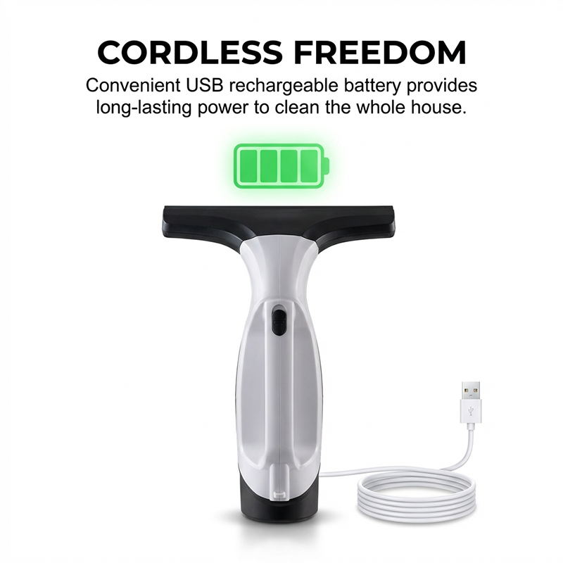 Electric Window Vacuum Cleaner with Extension Rod