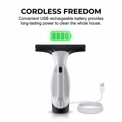 Electric Window Vacuum Cleaner with Extension Rod