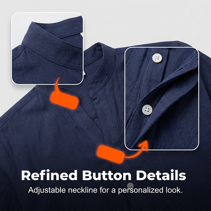 Autumn Casual Henley T-Shirt for Men 