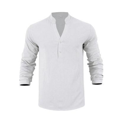 Autumn Casual Henley T-Shirt for Men 