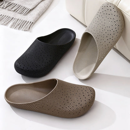 Unisex andningsbara slip-in-tofflor med meshhål
