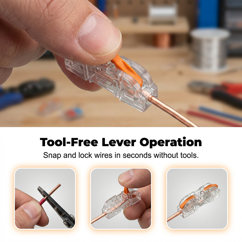 ⚡ 50% OFF TOOL-FREE TERMINALS! ✨ Tool-free installation & secure copper connection for all cable types 🔌