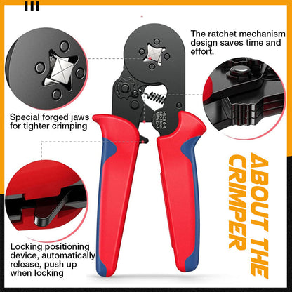 🎊50% OFF NOW! Ratchet Tubular Terminal Wire Crimpers Set – Ergonomic Self-Adjusting Wire Crimper Tool for Electrical Wiring Projects