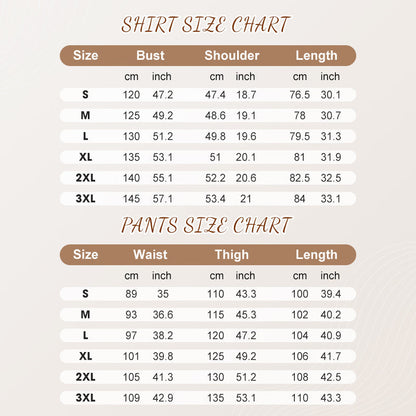 Men's Striped Shirt & Pants 2-Piece Set