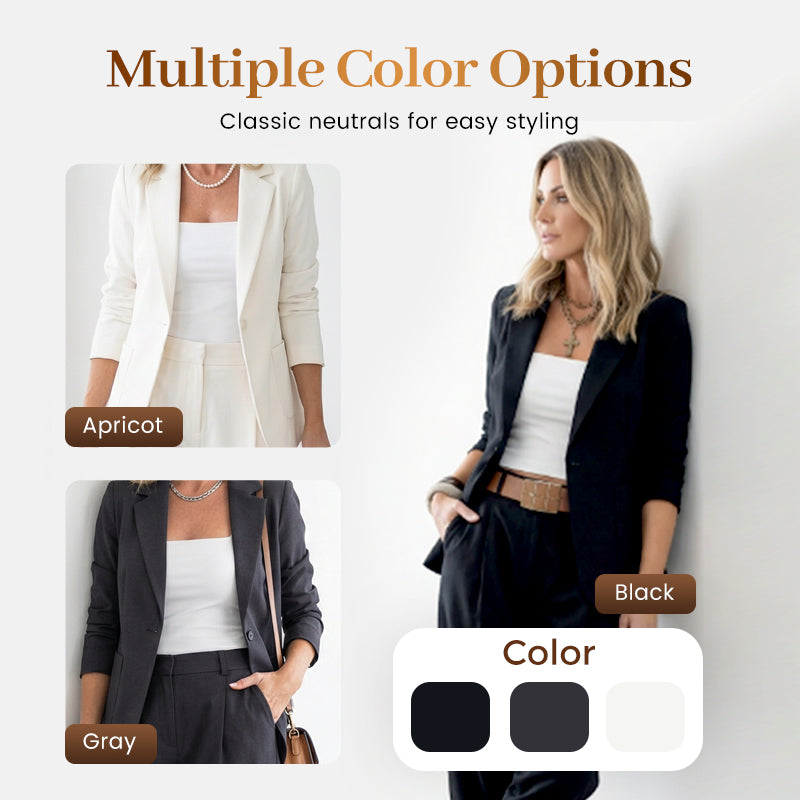🥳2026 HOT SALE🥳💞50K+ SOLD!🎀💫 50% OFF! Women's Tapered Pants & Blazer Set – Open-front design, relaxed fit. Neutral colors pair with anything. Effortless elegance for any occasion. 🛡️🕊️