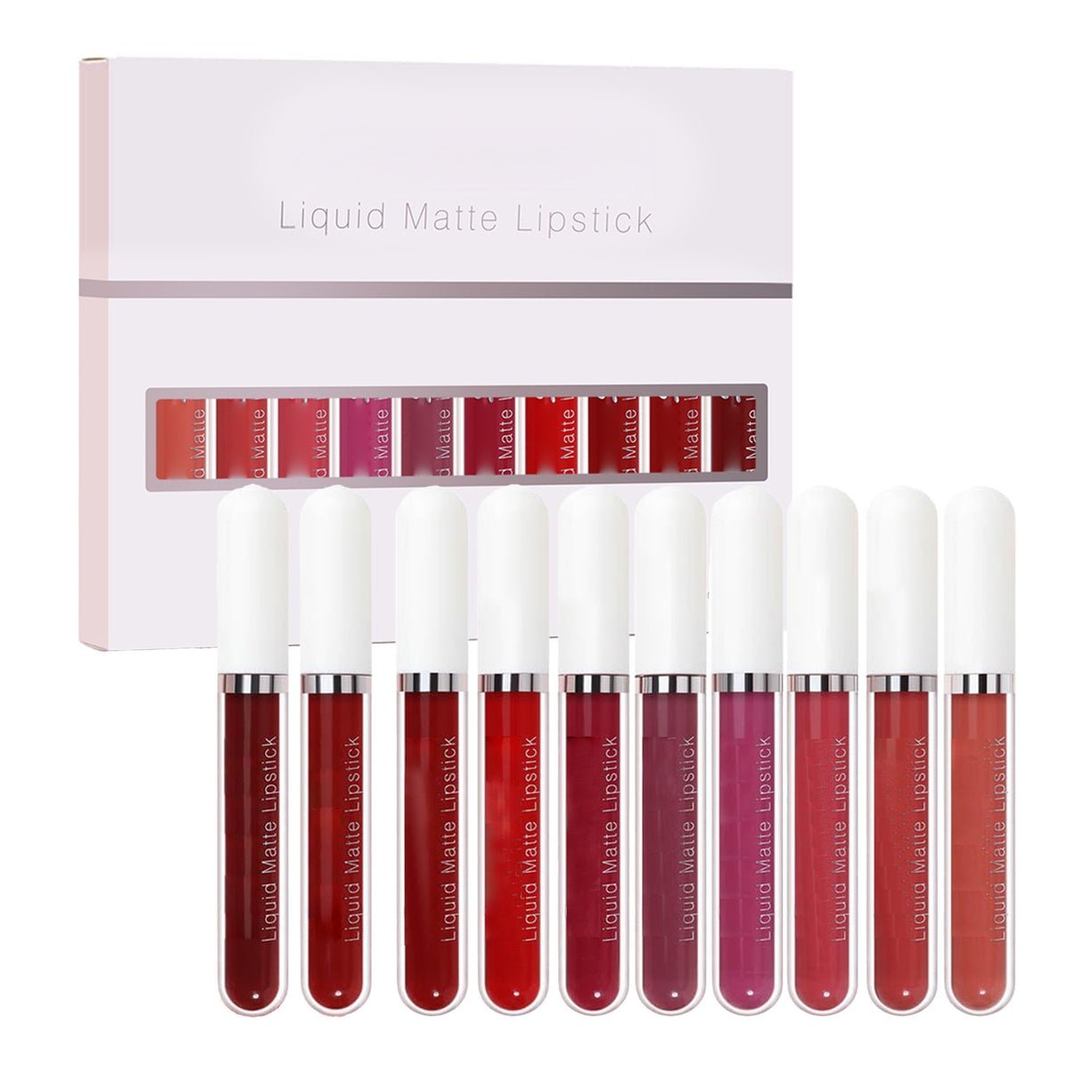 💞10Pcs Matte Waterproof  Long Lasting Lip Gloss