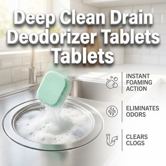 Odor-neutralizing effervescent tablets for drains