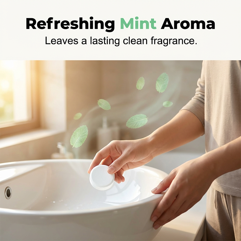 Odor-neutralizing effervescent tablets for drains