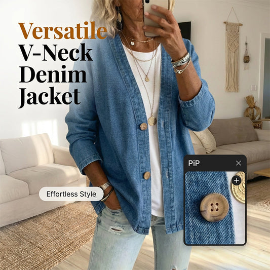 ✨Sale – 50% off✨Classic women's button-front denim jacket