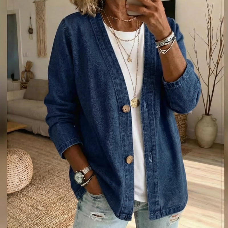 ✨Sale – 50% off✨Classic women's button-front denim jacket