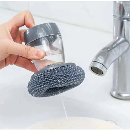 ✨Soap Dispensing Palm Kitchen Brush | Mess-Free Cleaning!