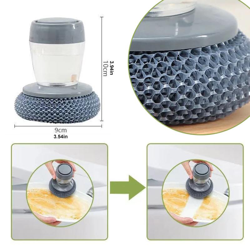 ✨Soap Dispensing Palm Kitchen Brush | Mess-Free Cleaning!