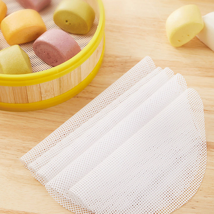 Non-Stick Silicone Round Steamer Mat for Buns & Dumplings