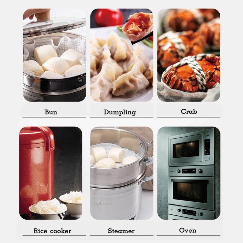 Non-Stick Silicone Round Steamer Mat for Buns & Dumplings