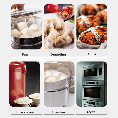 Non-Stick Silicone Round Steamer Mat for Buns & Dumplings